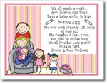 Pen At Hand Stick Figures Birth Announcements - Chair - Girl